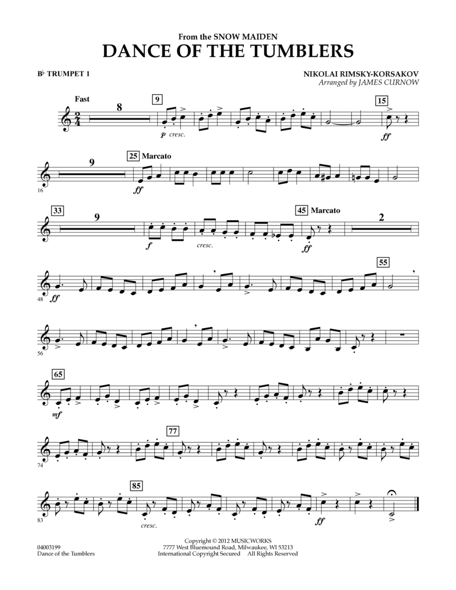 Dance Of The Tumblers (from The Snow Maiden) - Bb Trumpet 1