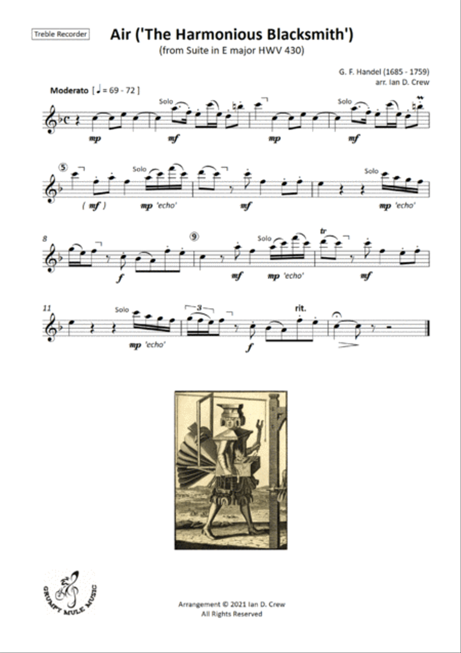 3 by Handel Recorder scores gallery preview page 5
