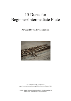 15 Duets for Beginner/Intermediate Flute
