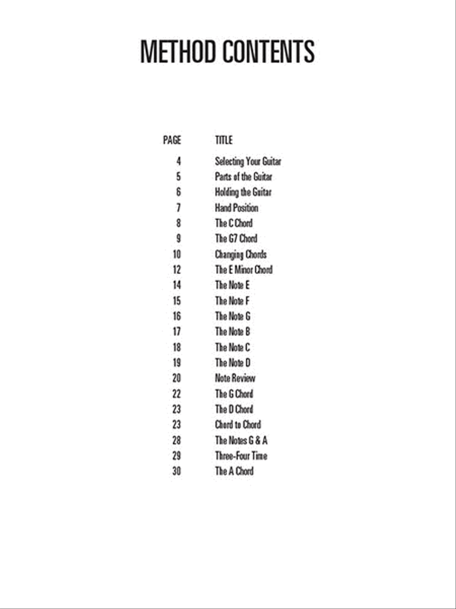 Guitar for Kids Method & Songbook Guitar scores gallery preview page 3