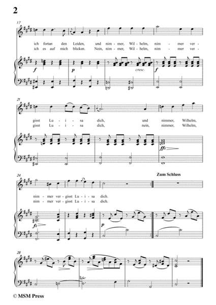 Schubert-Luisens Antwort,in c sharp minor,for Voice&Piano image number null