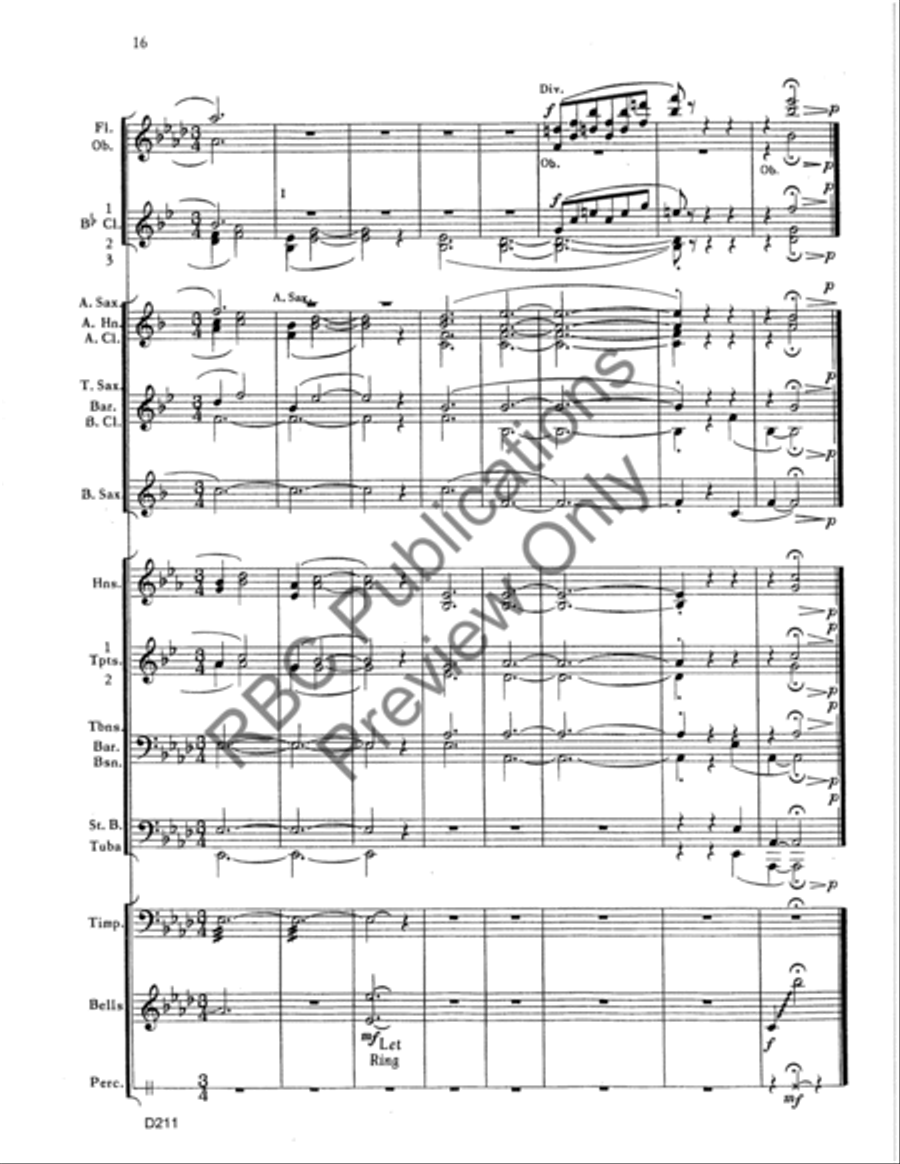 Gentle Journey Concert Band scores gallery preview page 17