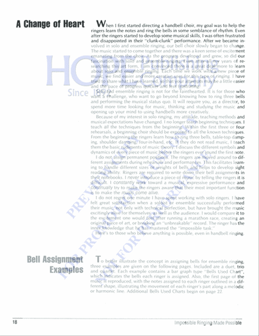 Impossible Ringing Made Possible Handbell Choir scores gallery preview page 20