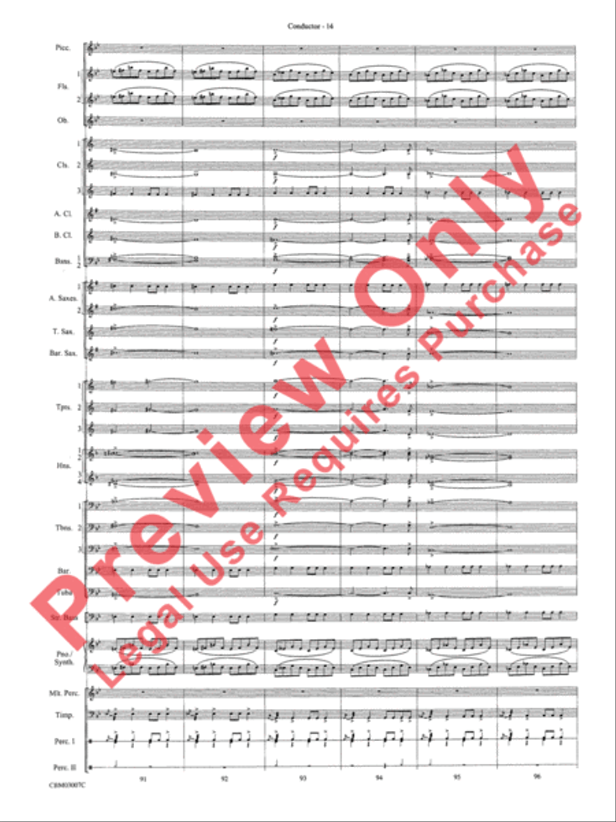 The Lord of the Rings: The Two Towers, Symphonic Suite from Concert Band scores gallery preview page 17