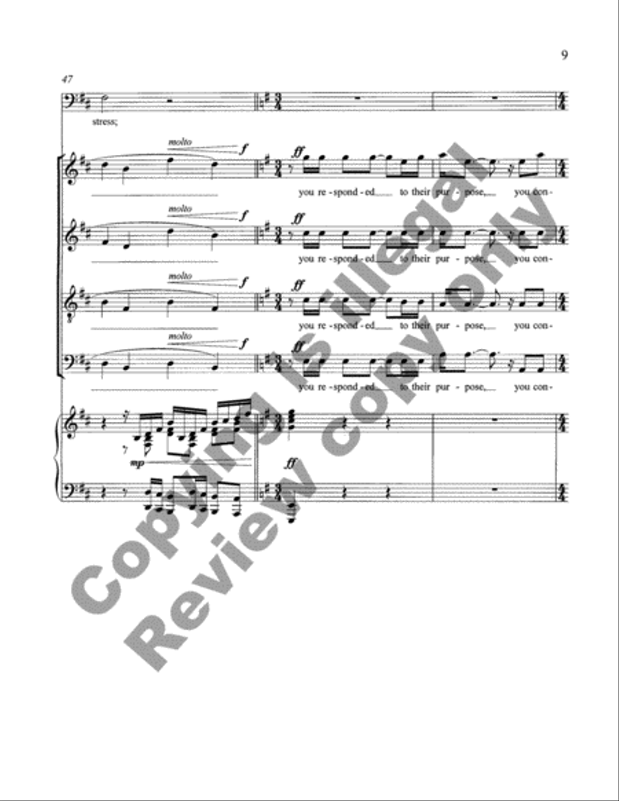 A Prayer for Chanukah 4-Part scores gallery preview page 10