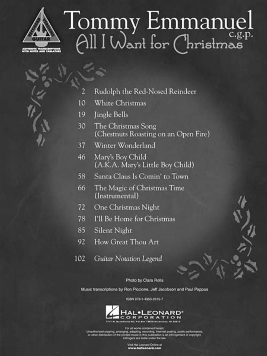 Tommy Emmanuel – All I Want for Christmas Electric Guitar scores gallery preview page 3
