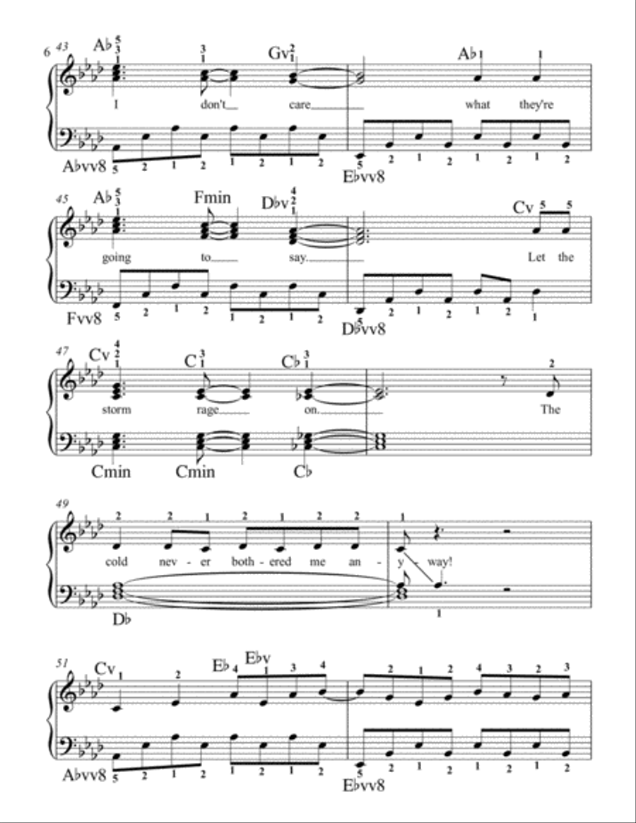 Let It Go (from Frozen) Piano Solo scores gallery preview page 6