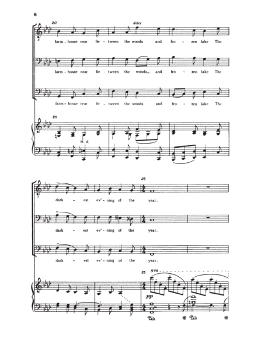 Stopping by Woods on a Snowy Evening 3-Part scores gallery preview page 5