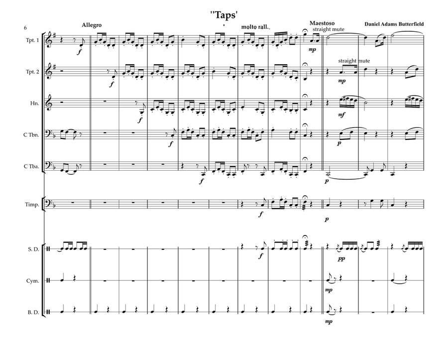 De facto Anthems of the Confederate States of America Brass Quintet scores gallery preview page 6