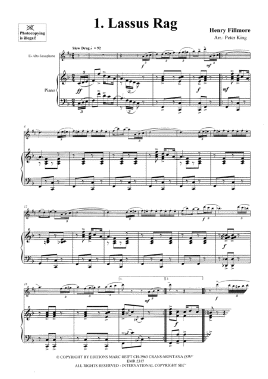 15 Rags Alto Saxophone scores gallery preview page 3