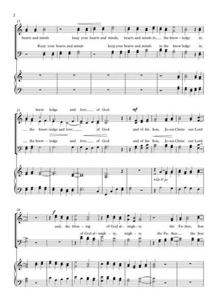 The Peace Of God, for SATB choir and organ image number null