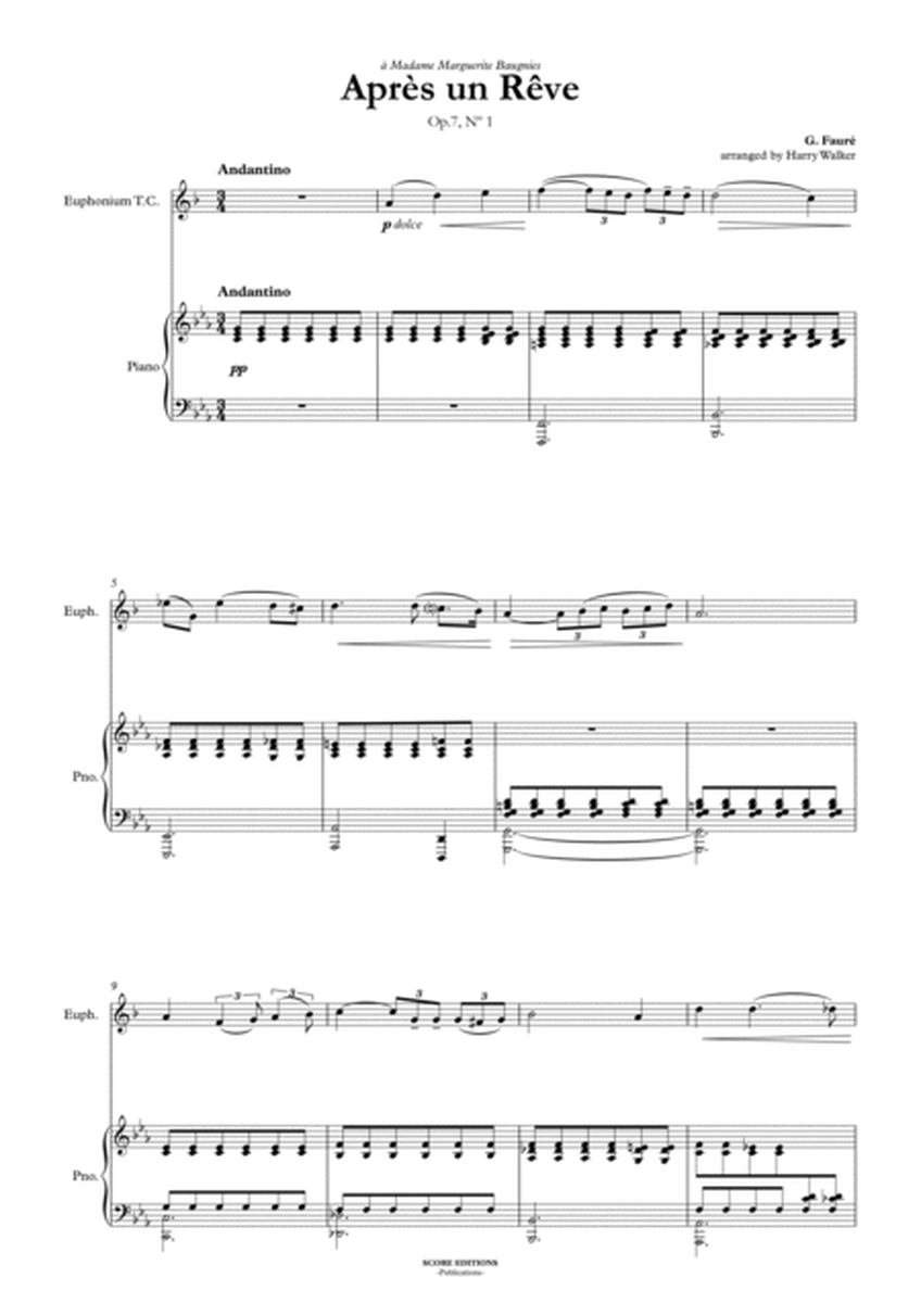 Après un rêve (Fauré) for Euphonium T.C. and Piano image number null