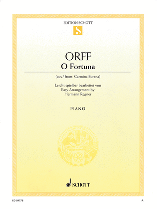 Book cover for O Fortuna from Carmina Burana
