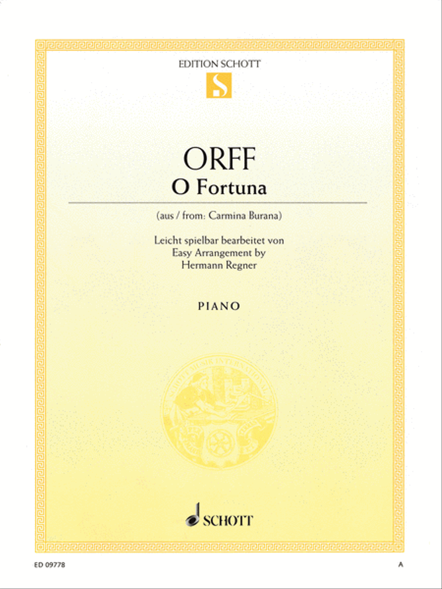 Book cover for O Fortuna from Carmina Burana