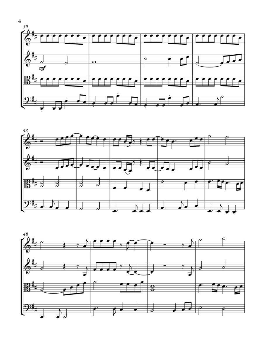 All My Life String Quartet scores gallery preview page 4