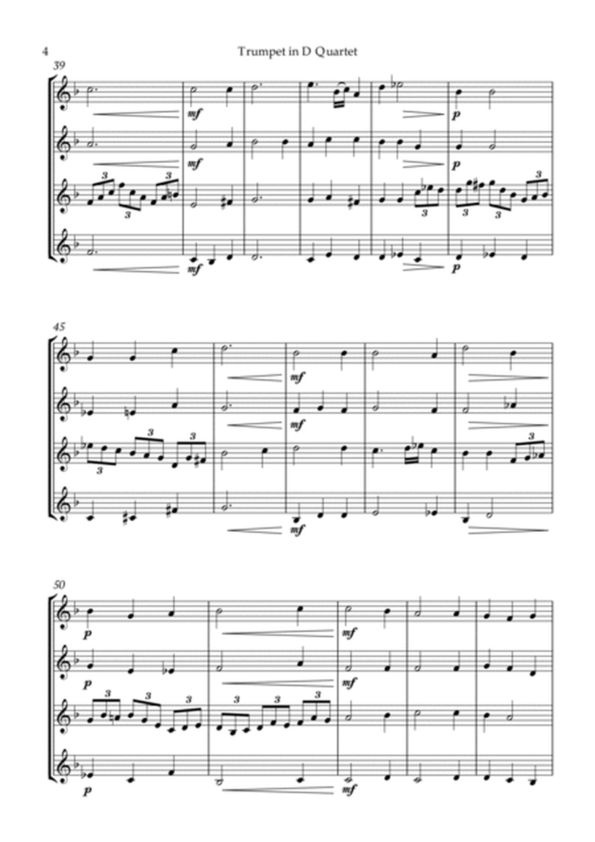 Bach Jesu, joy of man's desiring for Trumpet in D Quartet image number null
