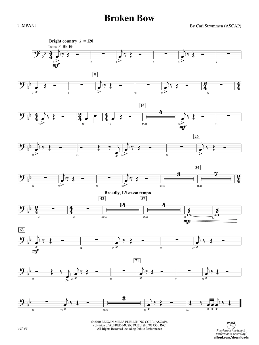 Broken Bow: Timpani