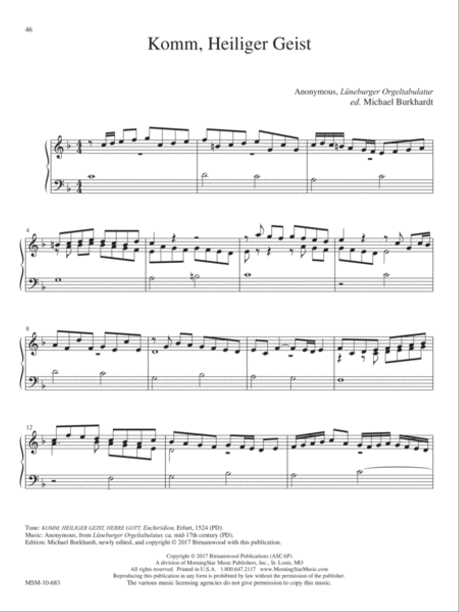 Komm, Heiliger Geist Organ scores gallery preview page 2