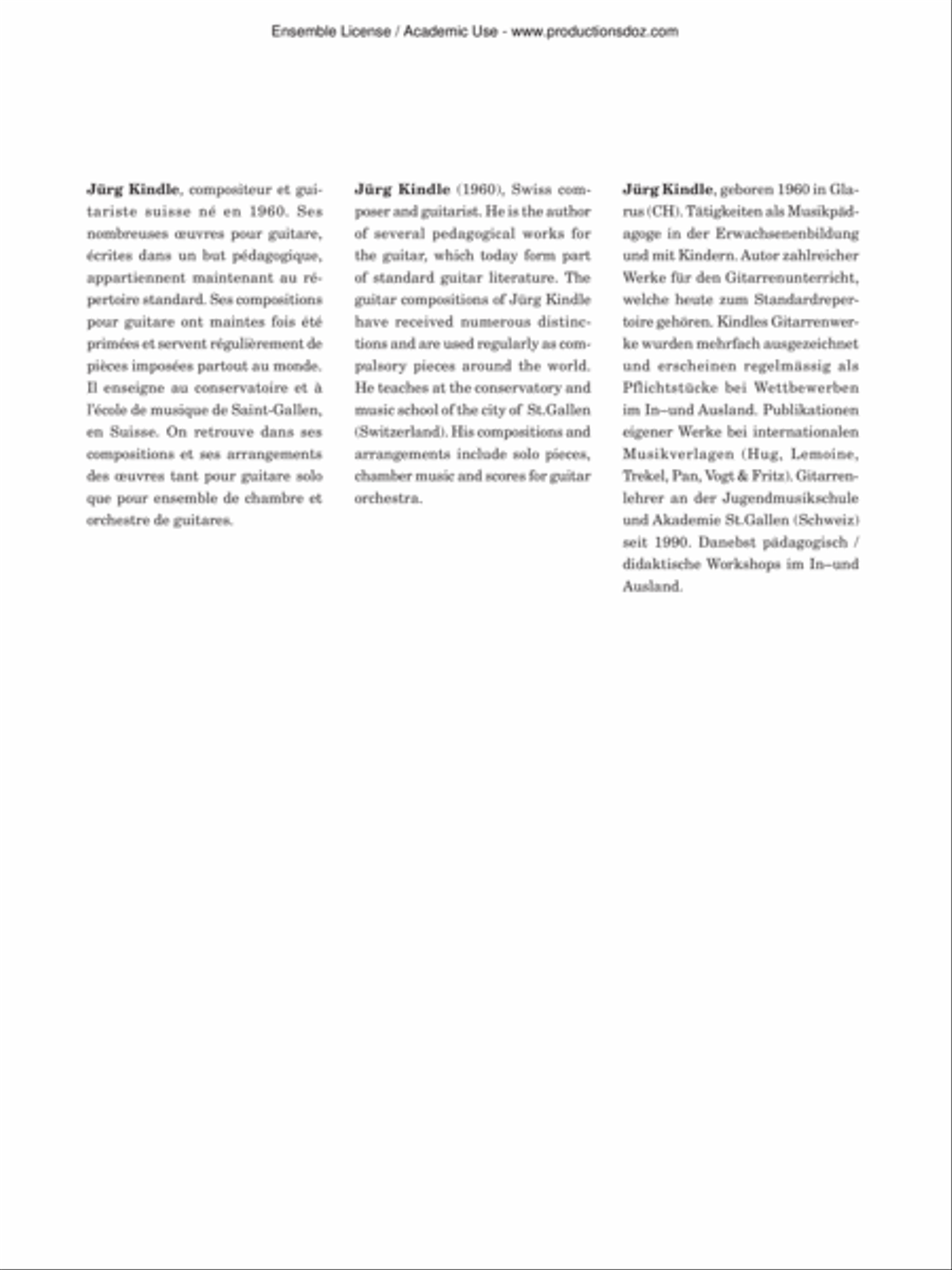 Musique facile pour 4 guitares - Australie (Ungala Wé) Guitar Ensemble scores gallery preview page 2