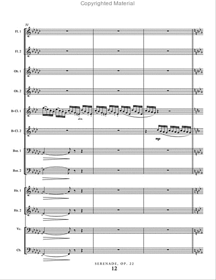 Serenade, Op. 22 Serenade, Op. 22 Concert Band scores gallery preview page 13