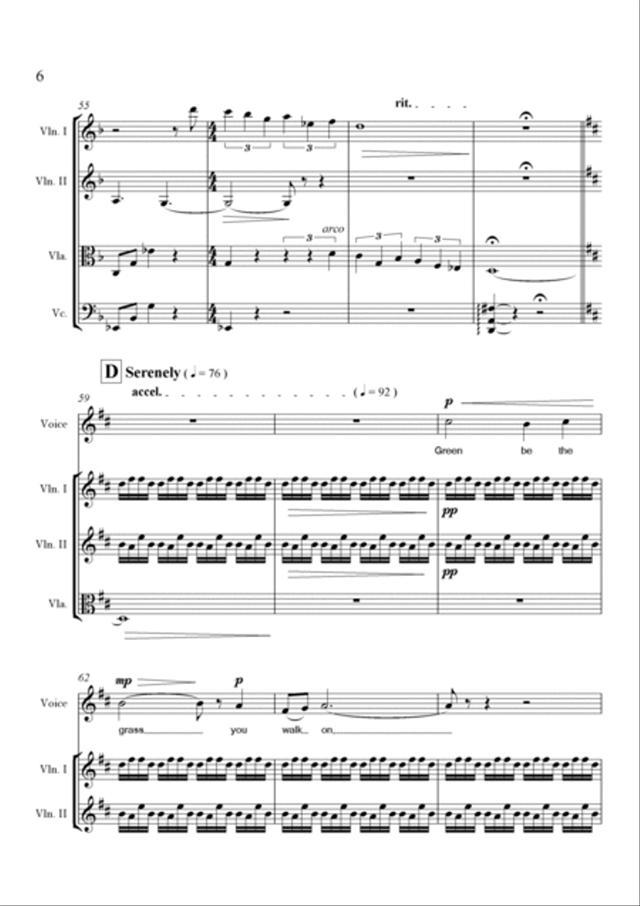 An Irish Blessing String Quartet scores gallery preview page 6