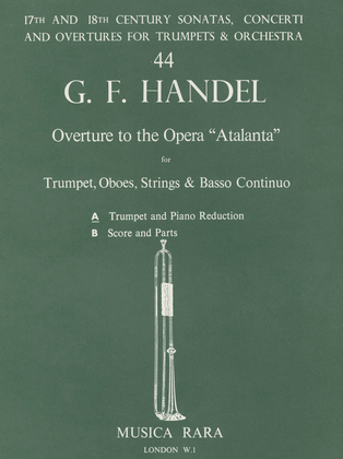 Book cover for Overture to the opera "Atalanta"
