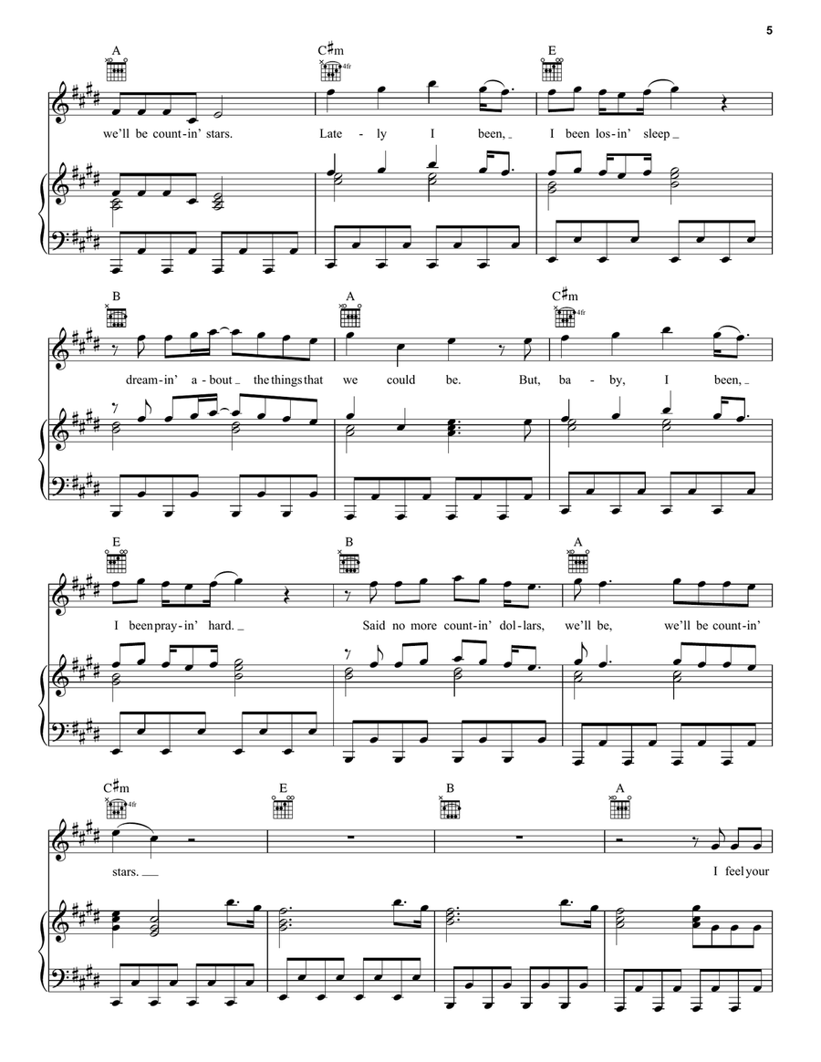 Counting Stars Acoustic Guitar scores gallery preview page 5
