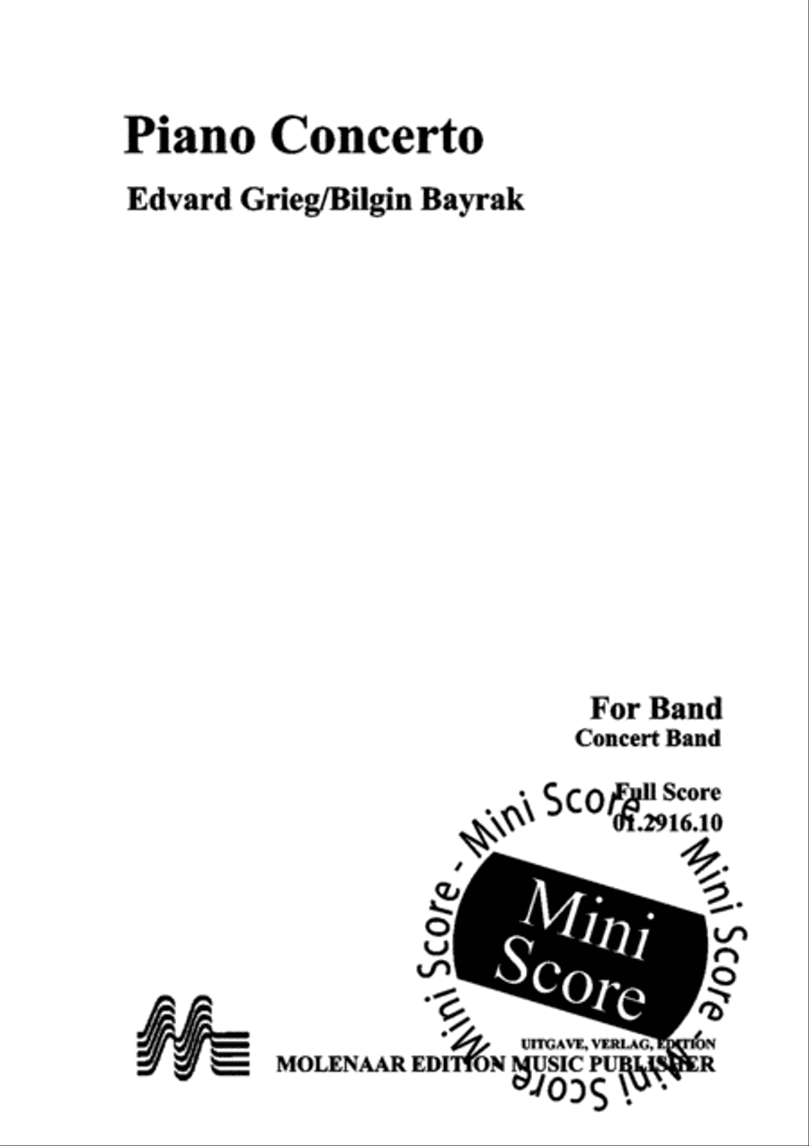 Piano Concerto opus 16 A Minor Concert Band scores gallery preview page 3
