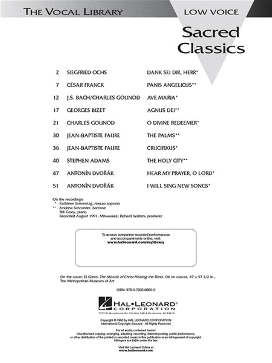Sacred Classics Low Voice scores gallery preview page 2