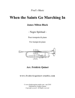 Book cover for When The Saints Go Marching In for trumpet & piano