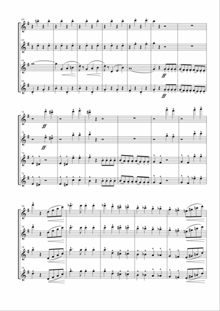 The Stars and Stripes Forever for Flute Quartet Flute Quartet scores gallery preview page 5