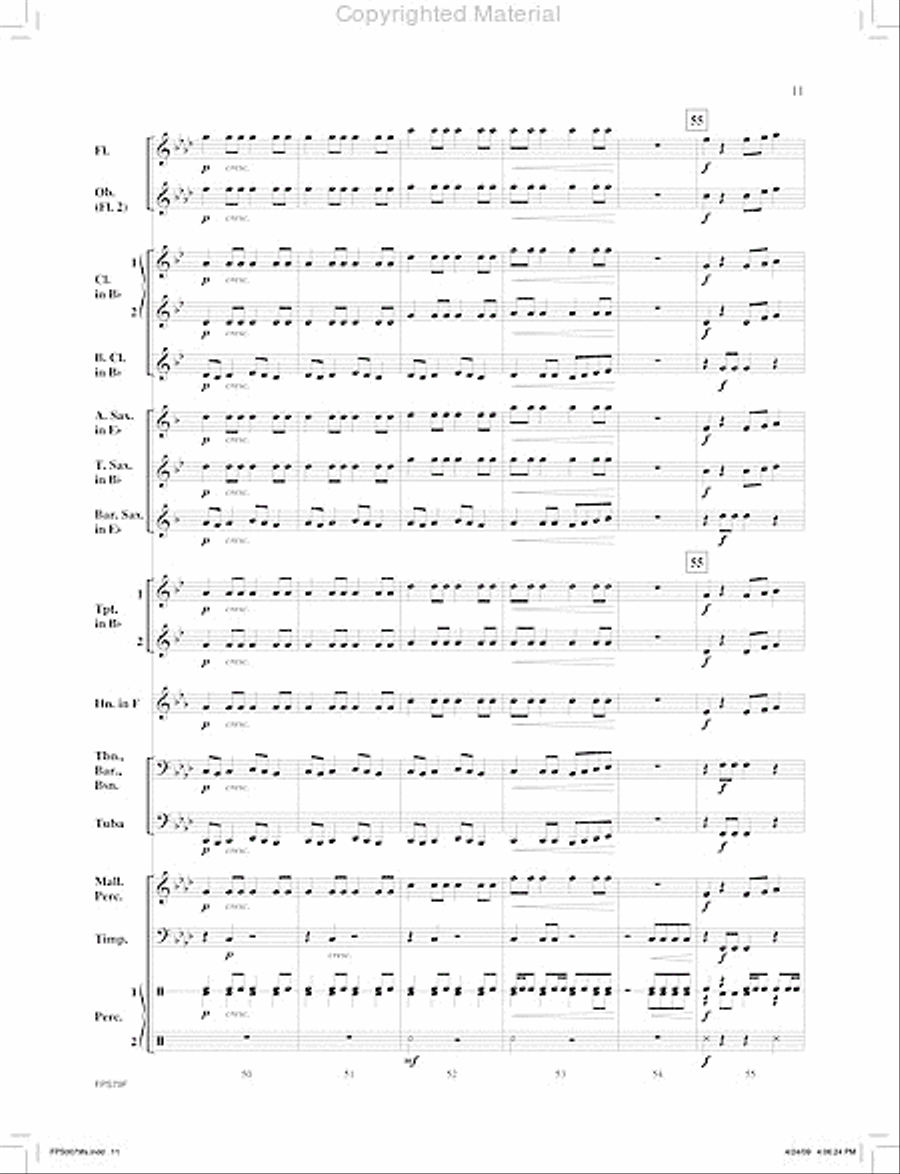 Phantom Echo Concert Band scores gallery preview page 12