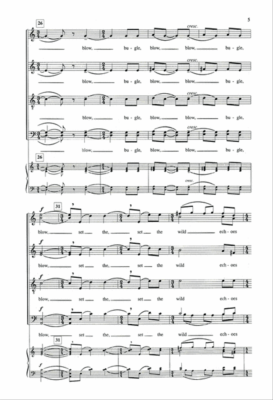 The Splendor Falls On Castle Walls 4-Part scores gallery preview page 5