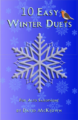 Book cover for 10 Easy Winter Duets for Alto Saxophone