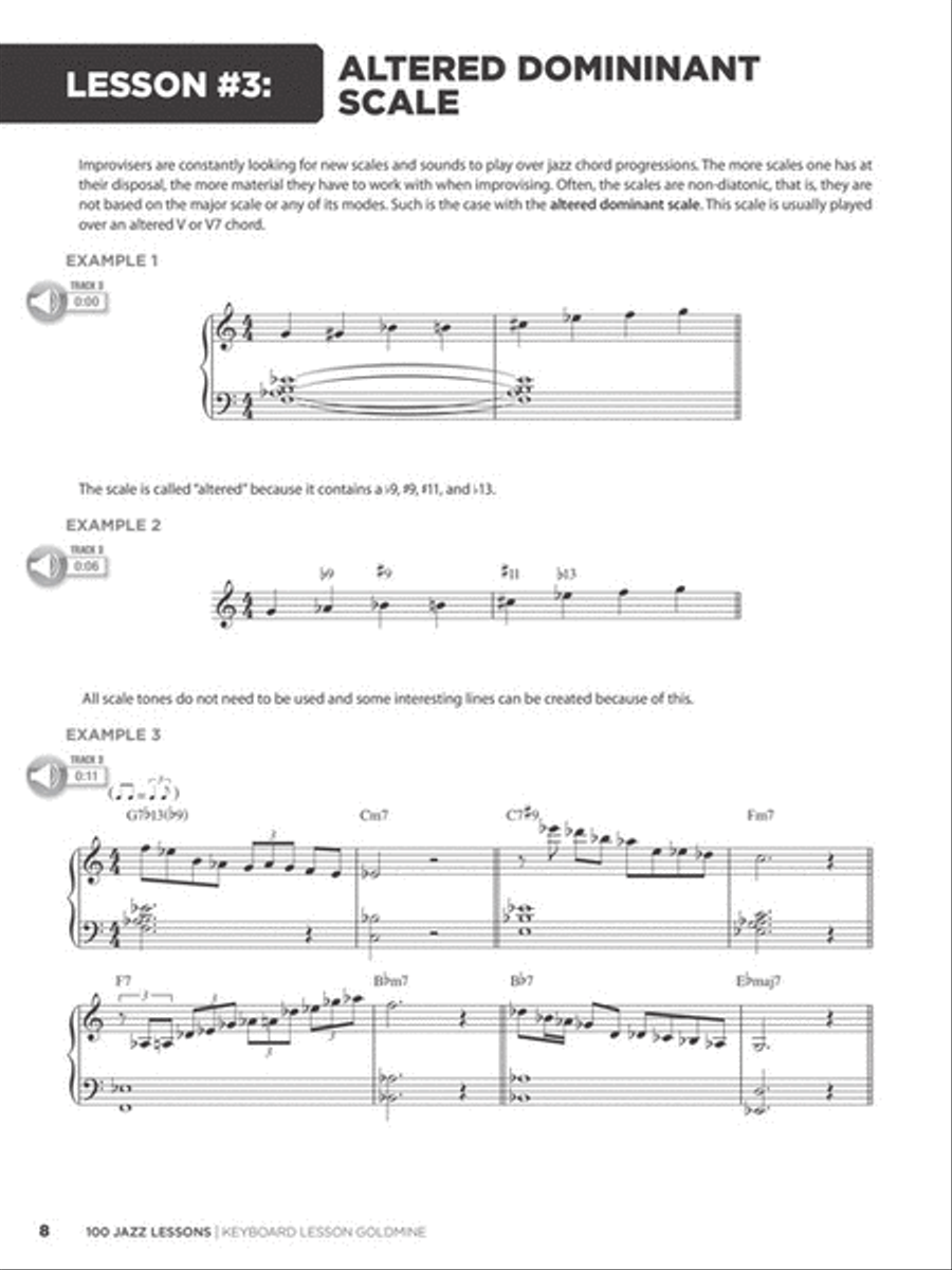 100 Jazz Lessons Piano Method scores gallery preview page 5