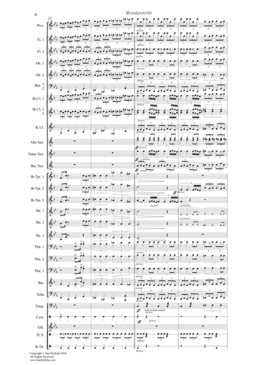 Wonderworld for concert band (Score & Parts) image number null