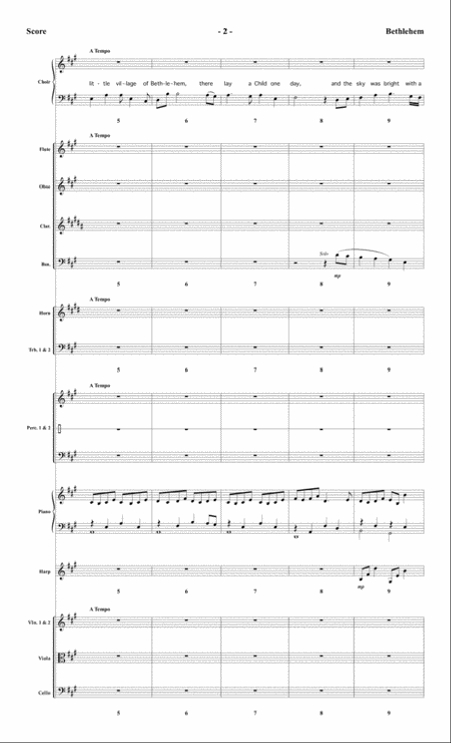 Bethlehem Orchestra scores gallery preview page 3