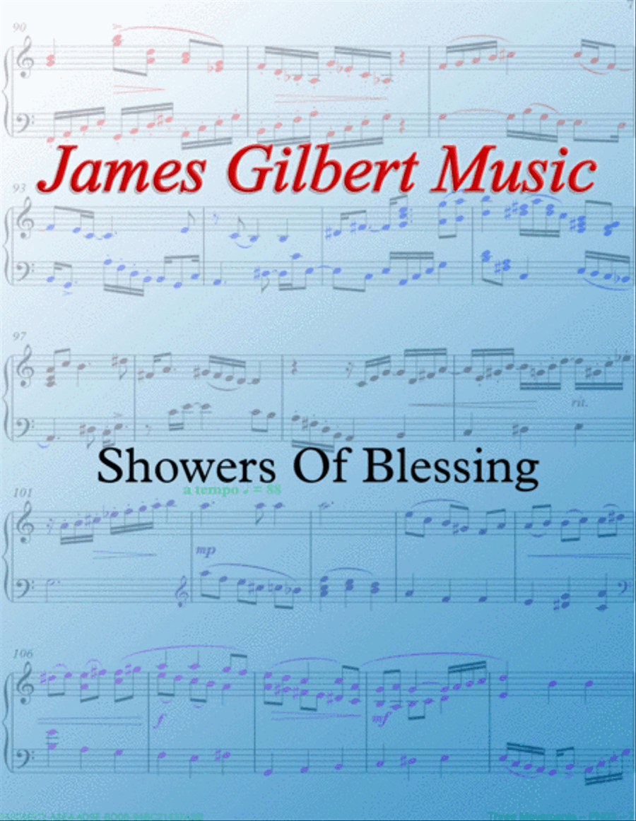 Showers Of Blessing Piano Solo scores gallery preview page 1