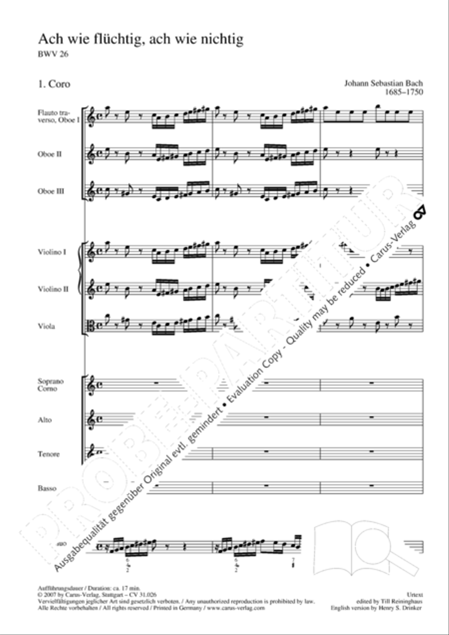 Ah, how fleeting, ah, how futile (Ach wie fluchtig, ach wie nichtig) 4-Part scores gallery preview page 9