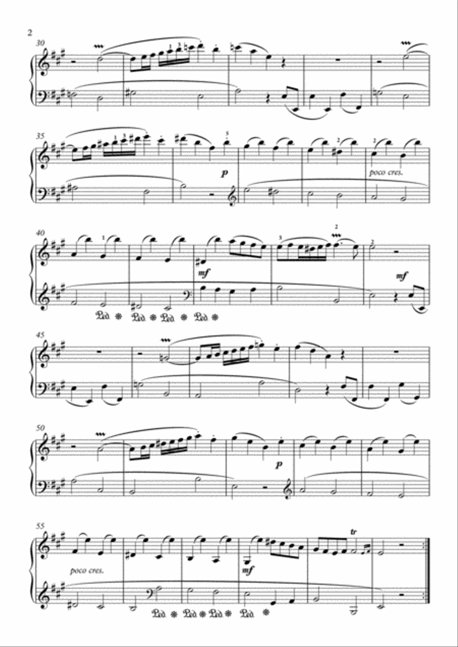 Scarlatti-Sonata in A-Major L.222 K.404(piano) Piano Solo scores gallery preview page 3