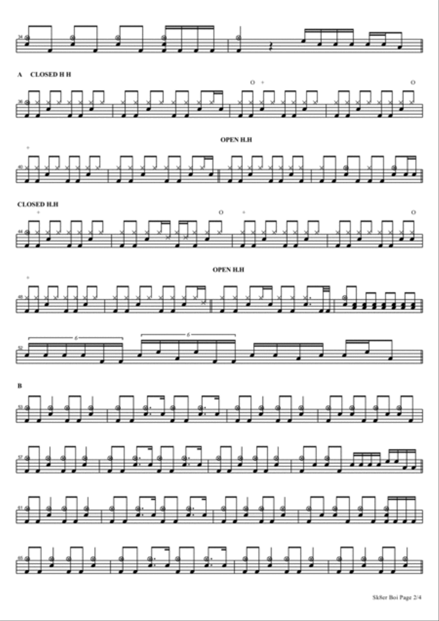 Sk8er Boi Drum Set scores gallery preview page 2