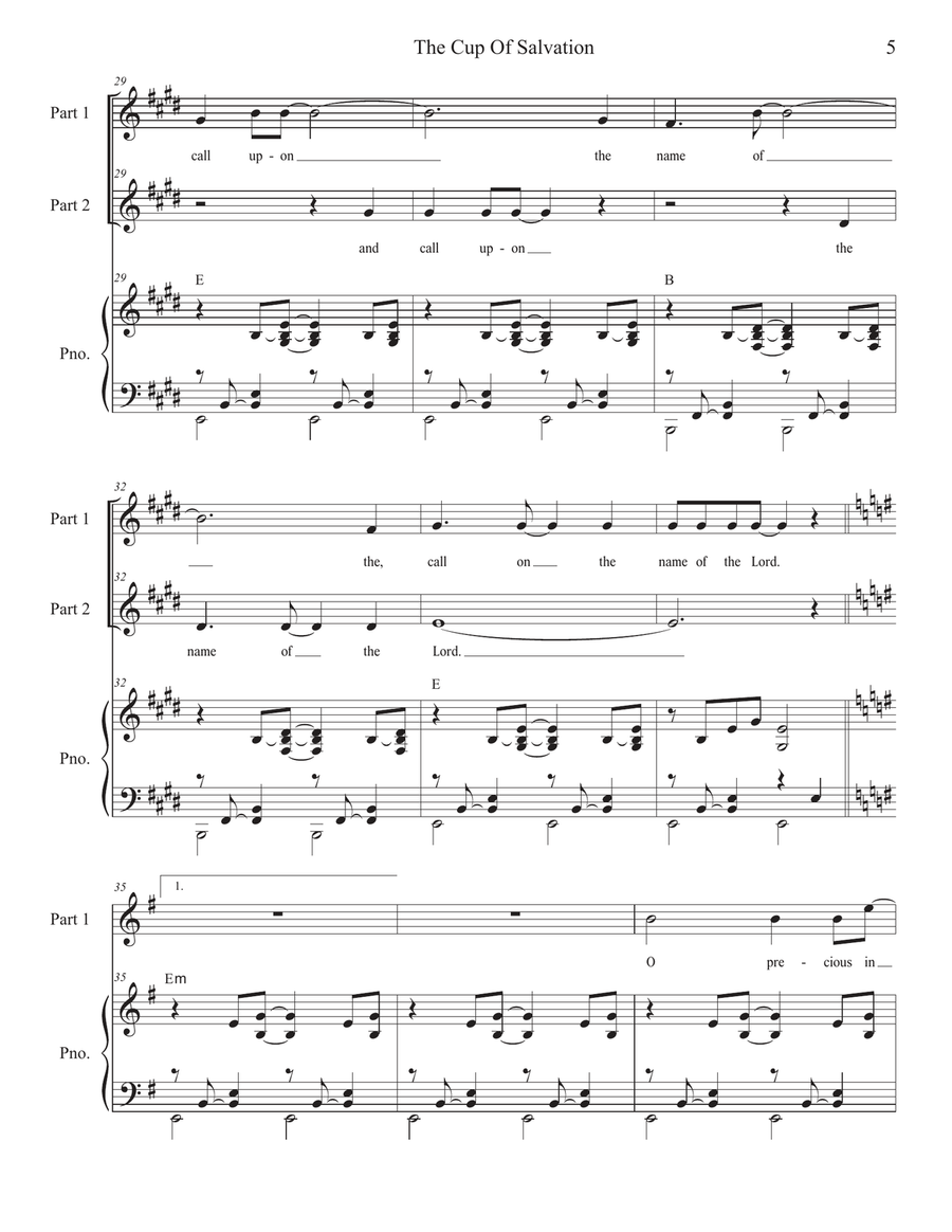 The Cup Of Salvation (2-part choir) 2-Part scores gallery preview page 5