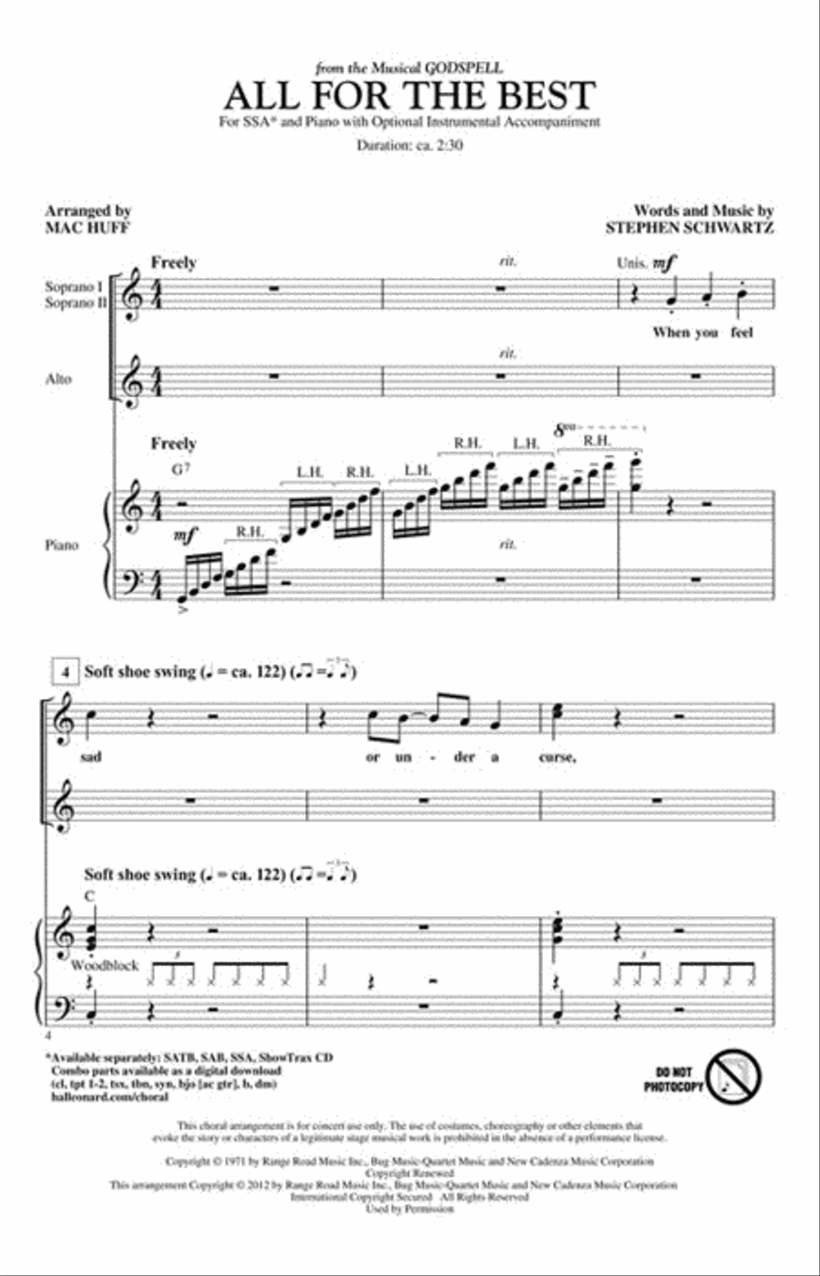 All for the Best SSA scores gallery preview page 2
