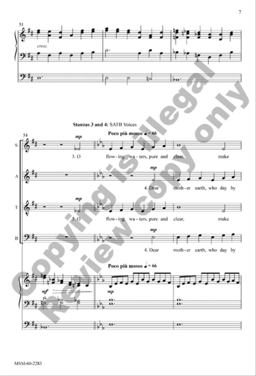 All Creatures of Our God and King (Choral Score) 4-Part scores gallery preview page 7