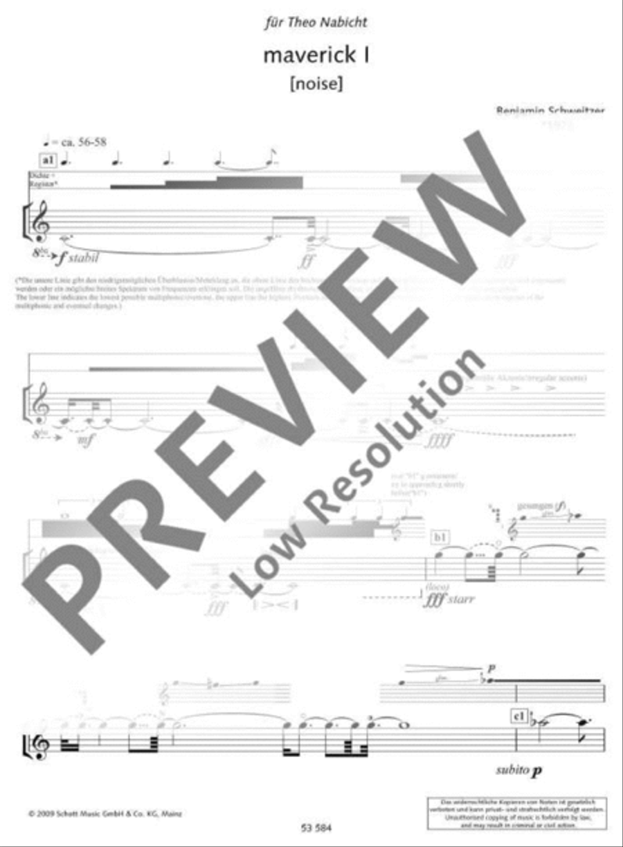 maverick I (noise) maverick I (noise) Bass Clarinet scores gallery preview page 7