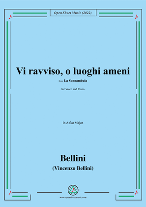 Bellini-Vi ravviso,o luoghi ameni,from La Sonnambula,for Voice and Piano