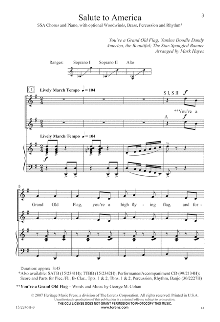 Salute to America SSA scores gallery preview page 3