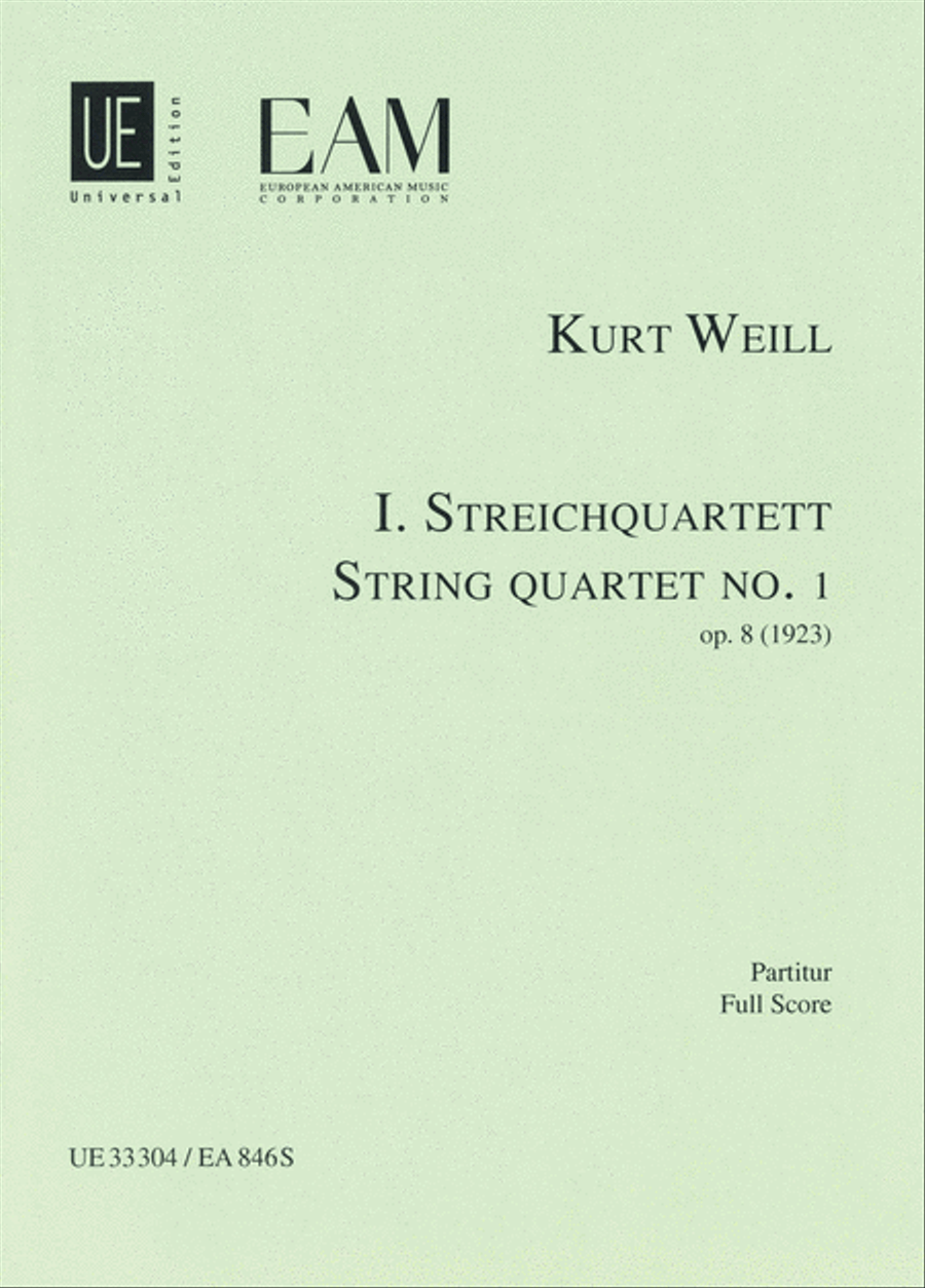 String Quartet No. 1, Op. 8 String Quartet scores gallery preview page 1