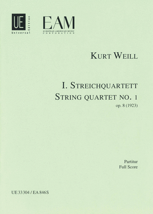 Book cover for String Quartet No. 1, Op. 8