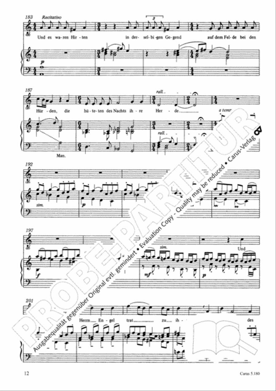 Das Weihnachtsevangelium Mezzo-Soprano Voice scores gallery preview page 13